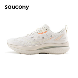 Saucony索康尼TIDE浪潮透气跑鞋男鞋入门进阶夏季减震训练运动鞋子男女 卡基7【男款】 44