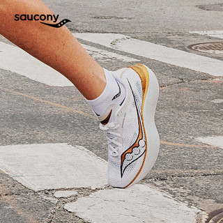 Saucony索康尼Pro啡鹏3跑鞋男全掌碳板回弹马拉松竞速比赛跑步鞋运动鞋子 冲金时刻15 45