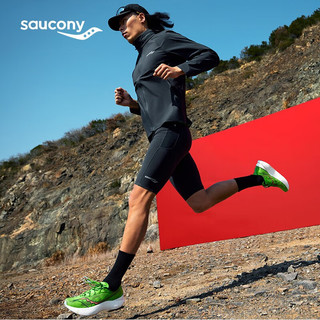 Saucony索康尼Pro啡鹏3跑鞋男全掌碳板回弹马拉松竞速比赛跑步鞋运动鞋子 绿35【异镜配色】 45