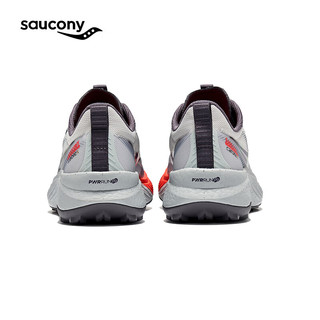 Saucony索康尼啡驰女鞋全掌碳板跑鞋竞速越野跑鞋24年运动鞋 灰红-125 39