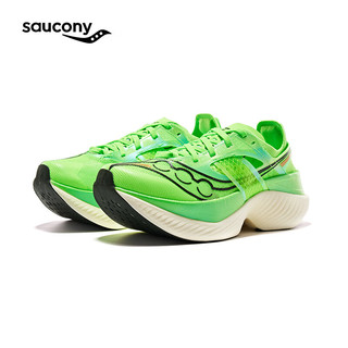 Saucony索康尼啡翼全掌碳板跑鞋男专业竞速马拉松比赛跑步鞋运动鞋子男女 绿【女款】 42.5