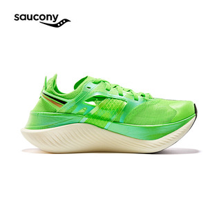 Saucony索康尼啡翼全掌碳板跑鞋男专业竞速马拉松比赛跑步鞋运动鞋子男女 绿【女款】 40.5
