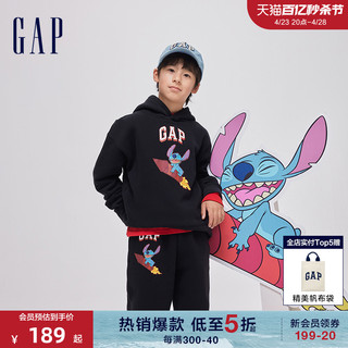 Gap 盖璞 男女童2024春季卡通印花抓绒连帽卫衣870728（拍2件）