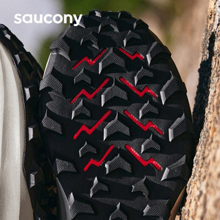 Saucony索康尼游隼13夏季男鞋户外防滑越野跑鞋 咖啡黑31 44.5