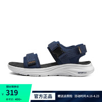 SKECHERS 斯凯奇 男士凉鞋2024春季新款户外沙滩鞋透气轻质缓震耐磨运动凉鞋232899 海军蓝色-NVY 41