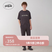 gelatopique24春夏男女同款睡裤星星字母系带长裤PMCP241937 深灰色 M