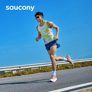 Saucony索康尼全掌碳板跑鞋男鞋夏季透气竞速回弹训练运动鞋子全速SLAY 米粽10【男女款】 45