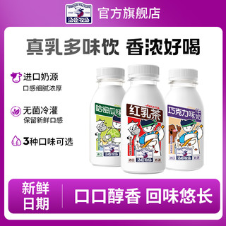 红乳茶哈密瓜巧克力味乳味牛奶饮料242ml*10瓶