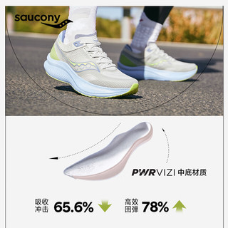 Saucony索康尼全掌碳板跑鞋男鞋夏季透气竞速回弹训练运动鞋子全速SLAY 灰兰3【男女款】 42