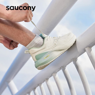 Saucony索康尼澎湃男跑鞋减震训练入门夏季男女同款运动鞋子Surge 米绿7（男女同款2代） 40.5