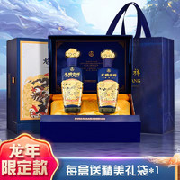 WULIANGYE 五粮液 集团 52度高度酒 龙年送礼礼盒 52度 500mL 2瓶 *1盒+礼袋