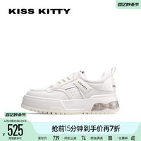 Kiss Kitty KISSKITTY2024春季休闲板鞋增高厚底鞋女轻便百搭气垫底小白鞋