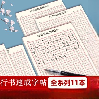 班拉熊 行书常用3000字练字帖成人青少年初学者练字神器21天书法训练笔画