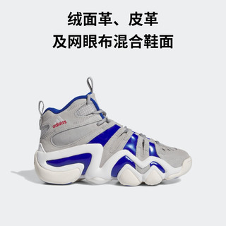 adidas CRAZY 8中帮休闲篮球鞋男大童阿迪达斯三叶草 灰/蓝 35.5(215mm)