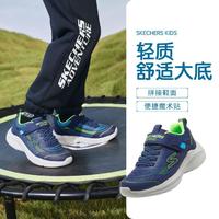 SKECHERS 斯凯奇 男童魔术贴易穿脱跑步鞋