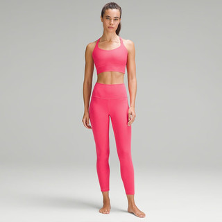 lululemon 丨Free to Be 女士长款运动内衣 *罗纹 LW2DKHS 枚红色 2