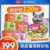 Wanpy 顽皮 猫咪鲜封包12包10盒整箱宠物猫零食拌饭猫罐头猫咪湿粮成幼猫