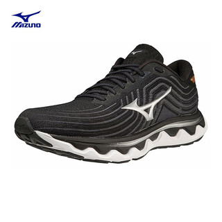 美津浓（MIZUNO）运动鞋男专业回弹科技轻量运动跑步鞋WAVE HORIZON6 04/黑色/灰色/银色 36