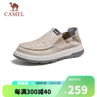 CAMEL 骆驼 男士软弹发泡底乐福休闲鞋 G14S050105 浅杏 43