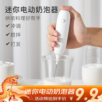 友来福电动打奶泡器咖啡奶泡机 家用牛奶打泡器 手持迷你搅拌打蛋器白色 白色(迷你款)