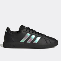 adidas 阿迪达斯 NEO女鞋夏季新款运动休闲鞋子时尚轻便透气板鞋 GW7182黑色 36