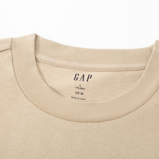 Gap 男女夏季圆领纯棉短袖T恤 884791 卡其色 XL