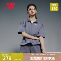 new balance POLO衫女款24年运动休闲翻领短款短袖T恤WT33535 GT M