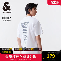 杰克琼斯 杰克·琼斯（JACK&JONES;）夏季新款时尚潮字母印花短袖男宽松凉感短袖T恤情侣装