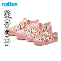 native 亲子洞洞鞋Jefferson系列桃子印花户外沙滩鞋 粉色|桃子|浅杏色 23