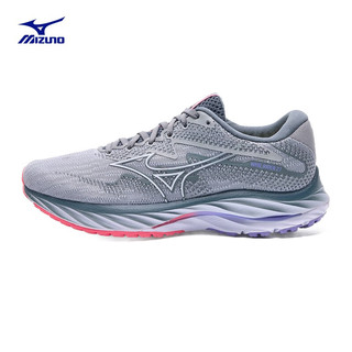 运动跑步鞋男女鞋子缓震耐磨透气跑步鞋 21/蓝灰色/白色/亮粉 36.5