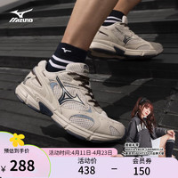 美津浓（MIZUNO）【SPEED 2K】运动鞋透气慢跑鞋子男女缓震舒适跑步鞋 15/幻想灰/咖啡色/藏蓝 38.5