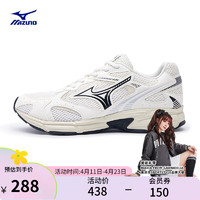 美津浓（MIZUNO）【SPEED 2K】运动鞋透气慢跑鞋子男女缓震舒适跑步鞋 11棉白/黑色/笋色 44.5