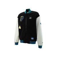 PUMA 彪马 Team Badge系列 休闲运动棒球服外套 男女同款 黑色 677373-01