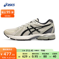 亚瑟士ASICS跑步鞋男鞋舒适透气运动鞋缓震回弹耐磨跑鞋 GEL-FLUX CN 米灰色/黑色 43.5