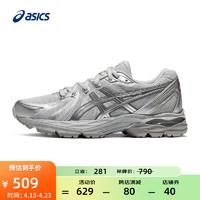 ASICS 亚瑟士 缓震跑鞋女鞋网面跑步鞋耐磨运动鞋 GEL-FLUX CN 灰色/银色 38