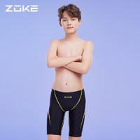 ZOKE 洲克 泳裤男童五分训练比赛专业竞技青少年游泳裤 121526887 黑色150