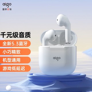 百亿补贴：aigo 爱国者 T18max 半入耳式真无线动圈蓝牙耳机 白色