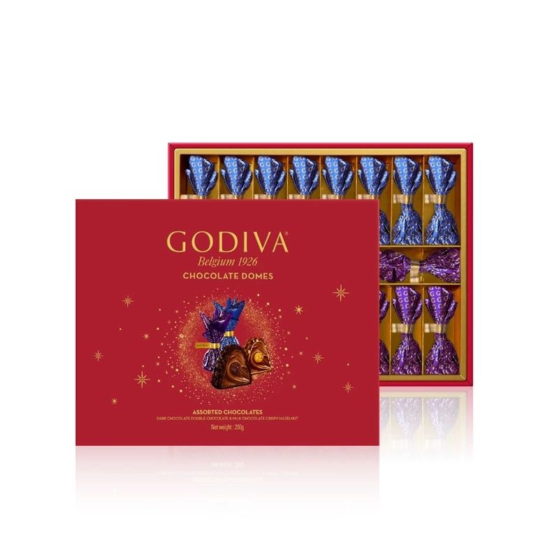 GODIVA 歌帝梵 臻粹巧克力礼盒进口黑巧零食糖果高端伴手节日200g