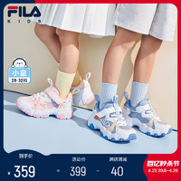 FILA 斐乐 童鞋猫爪鞋2024春夏新款小童男女童复古跑鞋魔术贴运动鞋