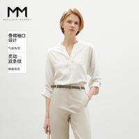 【上架】MM麦檬24夏条纹半袖衬衫女