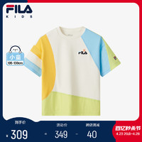 FILA 斐乐 儿童童装上衣2024春季新款小童男童运动短袖休闲透气T恤