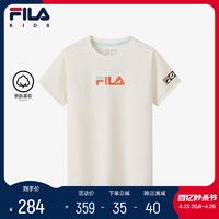 FILA 斐乐 儿童童装休闲上衣2024春季新款大童女童柔软透气短袖T恤