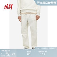 H&M HM男装休闲裤多口袋工装裤ins风简约长裤1106189