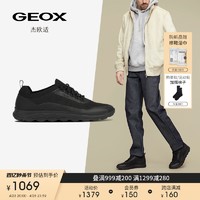 GEOX 杰欧适 男鞋2024春季新款纯色圆头系带休闲鞋SPHERICA U35BYA