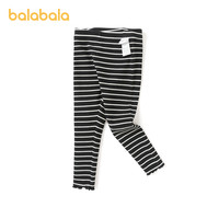 巴拉巴拉童装女小童裤子儿童长裤秋宝宝时尚休闲弹力条纹打底裤