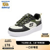 SKECHERS 斯凯奇 儿童休闲板鞋春秋透气男女童时尚小白鞋319499L/405232L 黑色/橄榄色/BKOL 39