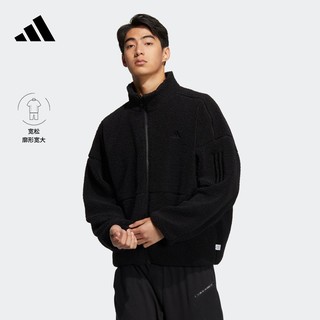 adidas 阿迪达斯 官方轻运动男装宽松加厚保暖仿羊羔绒夹克外套