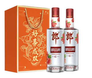 LANGJIU 郎酒 顺品郎红顺 浓酱兼香型白酒 45度480ml*2瓶 好事成双龙年礼盒装