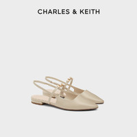 CHARLES & KEITH CHARLES&KEITH24夏新款CK1-70920144法式尖头平底玛丽珍包头凉鞋