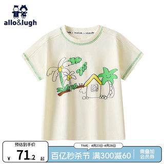allo&lugh 阿路和如 allolugh儿童装7A抑菌t恤夏季新款短袖宽松卡通中大男童